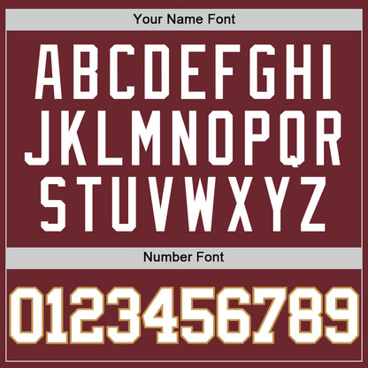 Custom Burgundy White-Old Gold Authentic Basketball Jersey - Sky-Custom