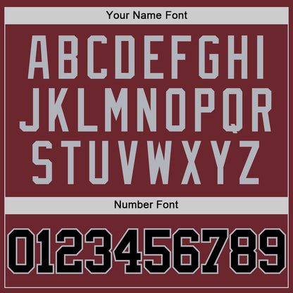Custom Burgundy Black-Gray Authentic Basketball Jersey - Sky-Custom
