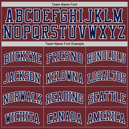 Custom Burgundy Navy-White Authentic Basketball Jersey - Sky-Custom