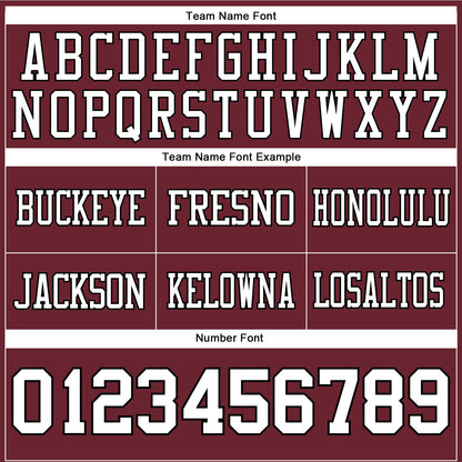 Custom Burgundy White-Black Mesh Authentic Football Jersey - Sky-Custom
