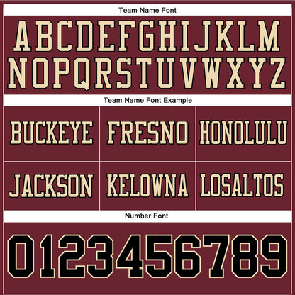 Custom Burgundy Black-Cream Mesh Authentic Football Jersey - Sky-Custom