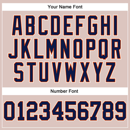 Custom Camo Navy-Orange Authentic Salute To Service Baseball Jersey - Sky-Custom