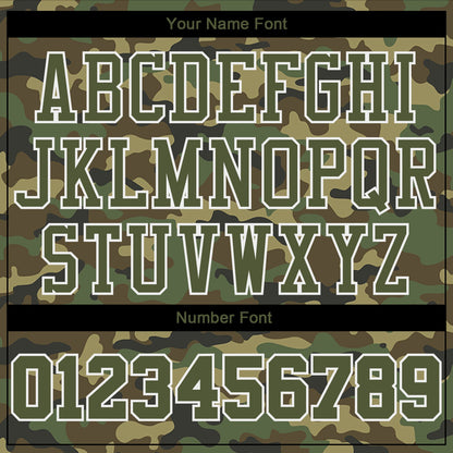 Custom Camo Olive-White Round Neck Sublimation Salute To Service Basketball Suit Jersey - Sky-Custom