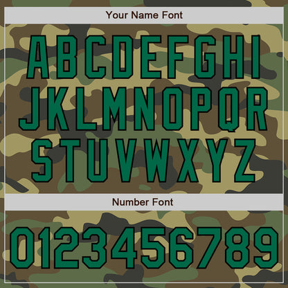 Custom Camo Kelly Green-Black Authentic Salute To Service Baseball Jersey - Sky-Custom