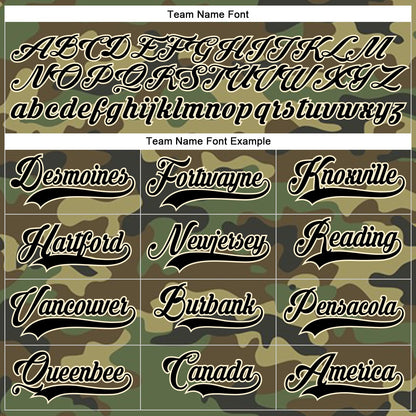 Custom Camo Black-Cream Salute To Service Hockey Lace Neck Jersey - Sky-Custom