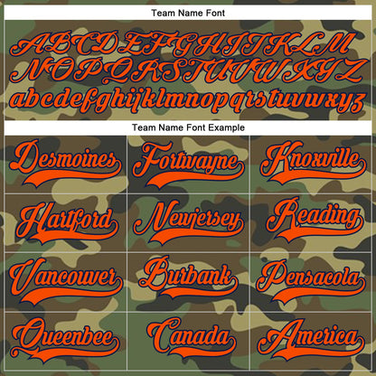 Custom Camo Orange-Navy Salute To Service Hockey Lace Neck Jersey - Sky-Custom