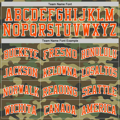 Custom Camo Orange-White Authentic Salute To Service Basketball Jersey - Sky-Custom