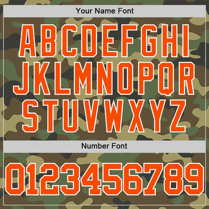 Custom Camo Orange-White Authentic Salute To Service Basketball Jersey - Sky-Custom