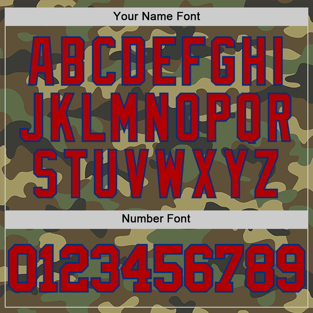 Custom Camo Red-Royal Authentic Salute To Service Basketball Jersey - Sky-Custom