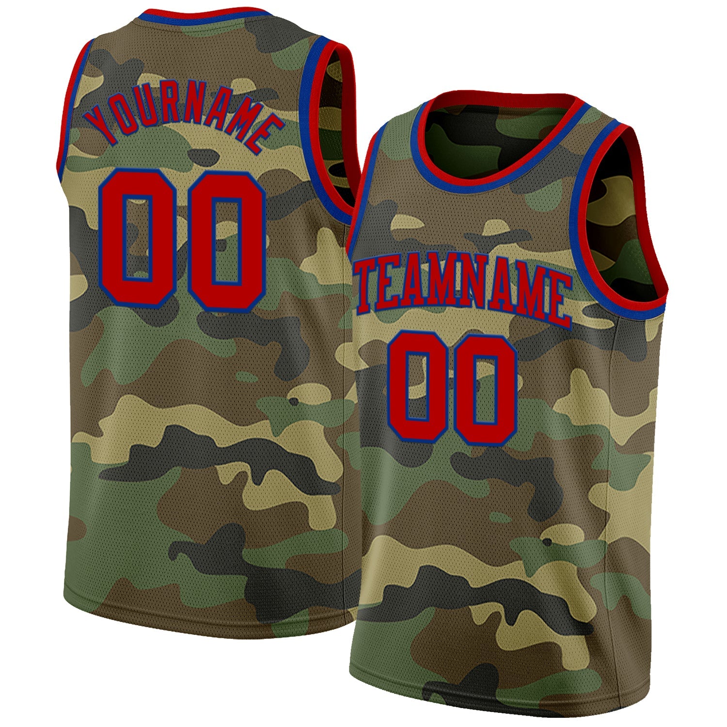 Custom Camo Red-Royal Authentic Salute To Service Basketball Jersey - Sky-Custom