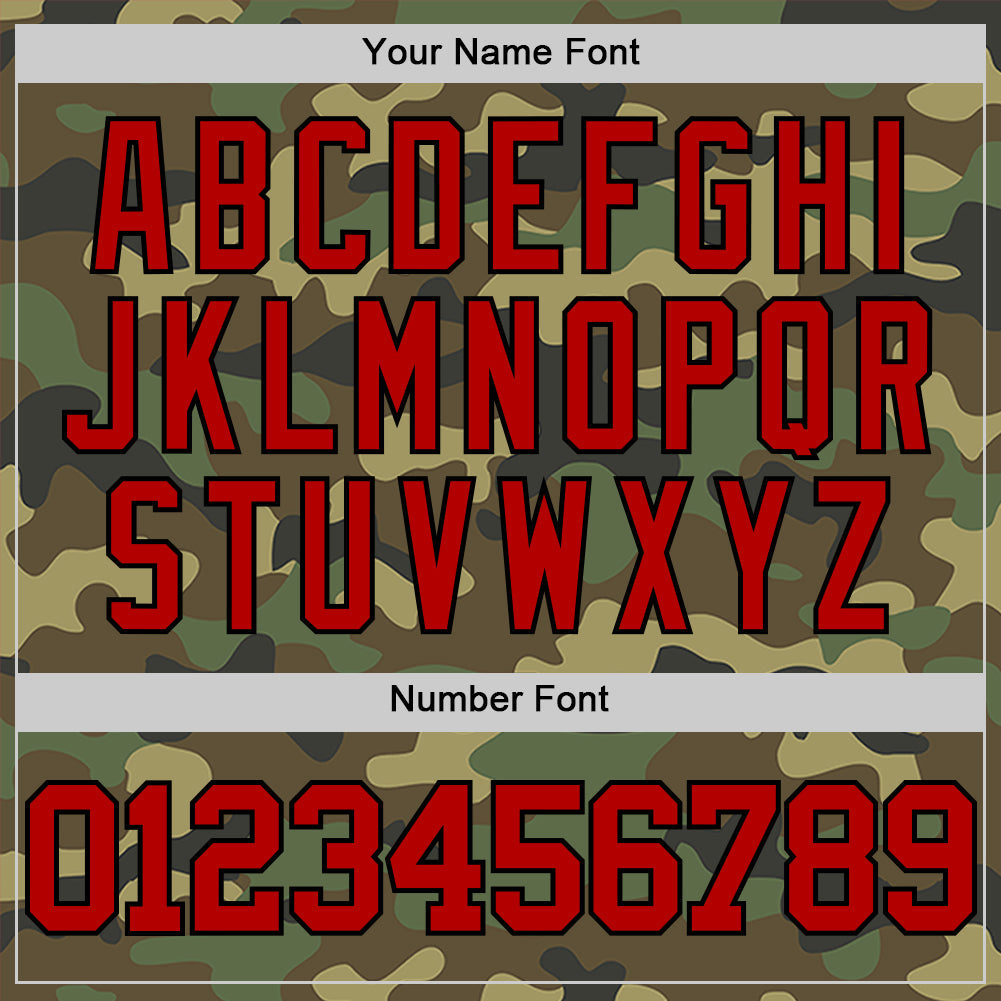 Custom Camo Red-Black Authentic Salute To Service Basketball Jersey - Sky-Custom