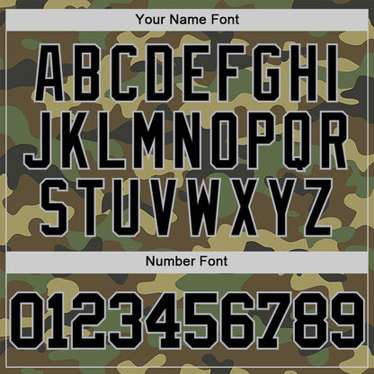 Custom Camo Black-Gray Authentic Salute To Service Basketball Jersey - Sky-Custom