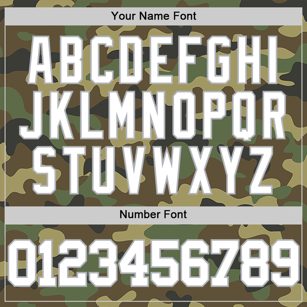 Custom Camo White-Gray Authentic Salute To Service Basketball Jersey - Sky-Custom