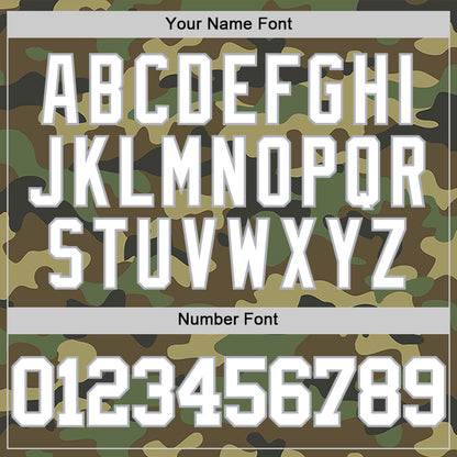 Custom Camo White-Gray Authentic Salute To Service Basketball Jersey - Sky-Custom