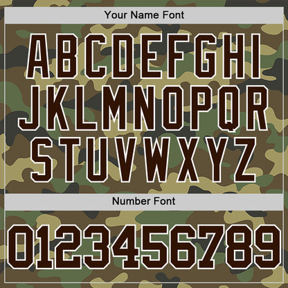 Custom Camo Brown-White Authentic Salute To Service Basketball Jersey - Sky-Custom