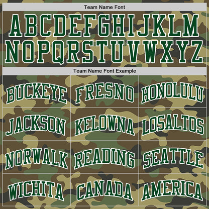 Custom Camo Green-White Authentic Salute To Service Basketball Jersey - Sky-Custom