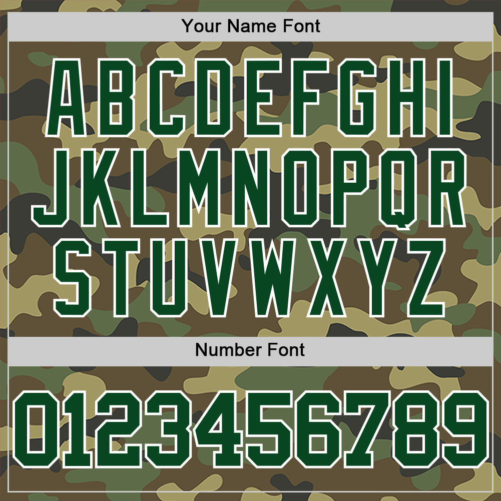 Custom Camo Green-White Authentic Salute To Service Basketball Jersey - Sky-Custom