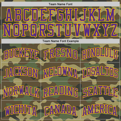 Custom Camo Purple-Gold Authentic Salute To Service Basketball Jersey - Sky-Custom