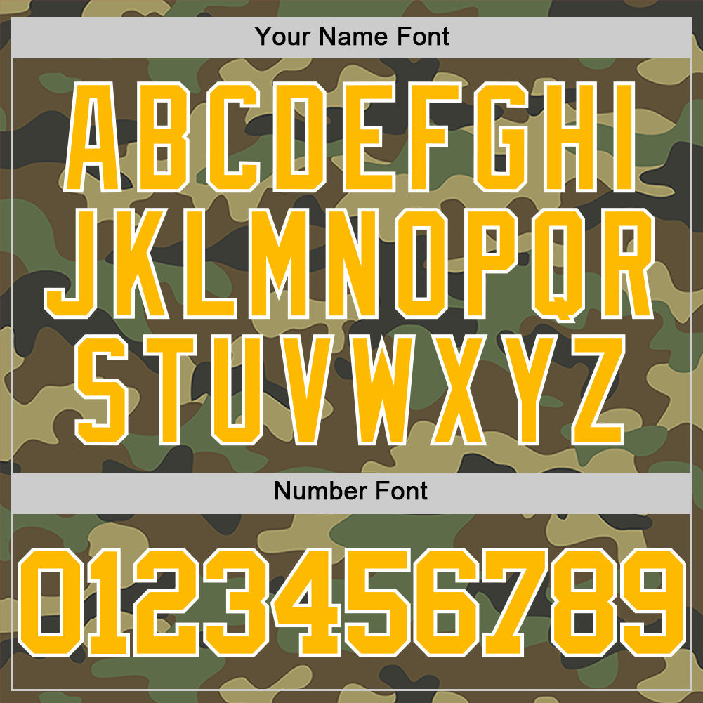 Custom Camo Gold-White Authentic Salute To Service Basketball Jersey - Sky-Custom