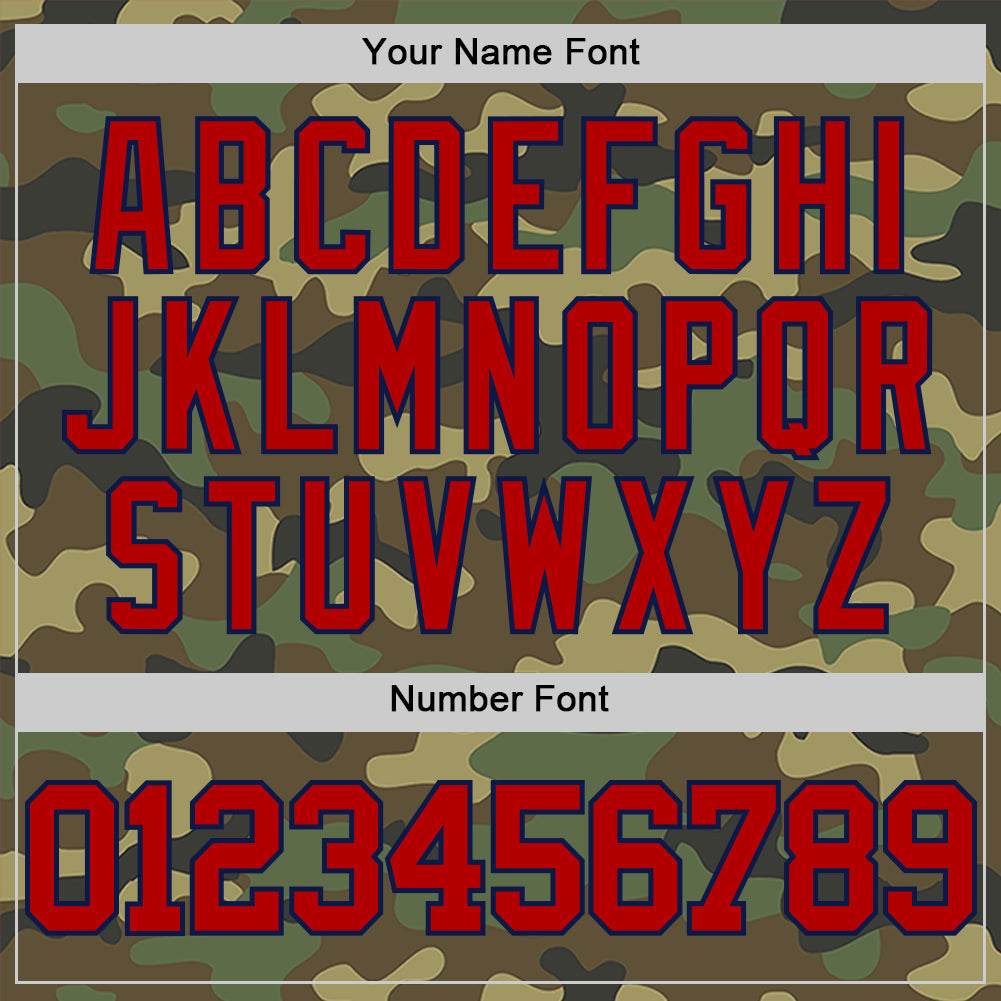 Custom Camo Red Navy-White Authentic Salute To Service Basketball Jersey - Sky-Custom