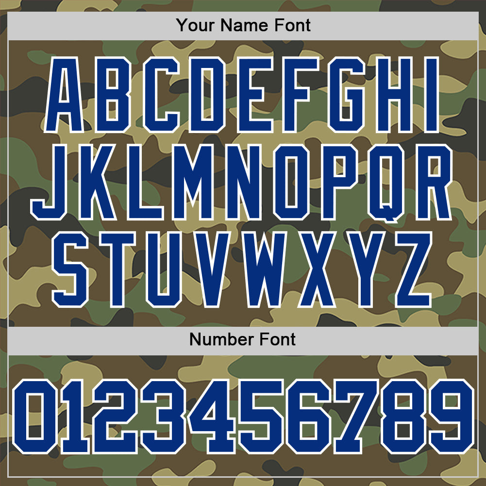 Custom Camo Royal-White Authentic Salute To Service Basketball Jersey - Sky-Custom