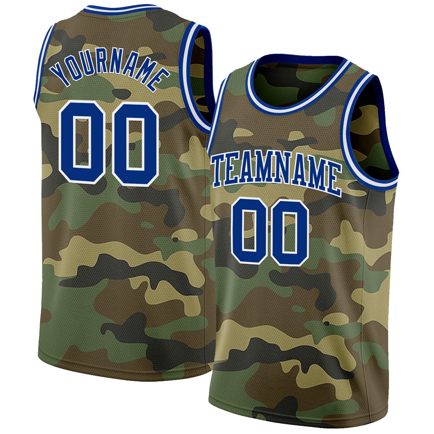 Custom Camo Royal-White Authentic Salute To Service Basketball Jersey - Sky-Custom