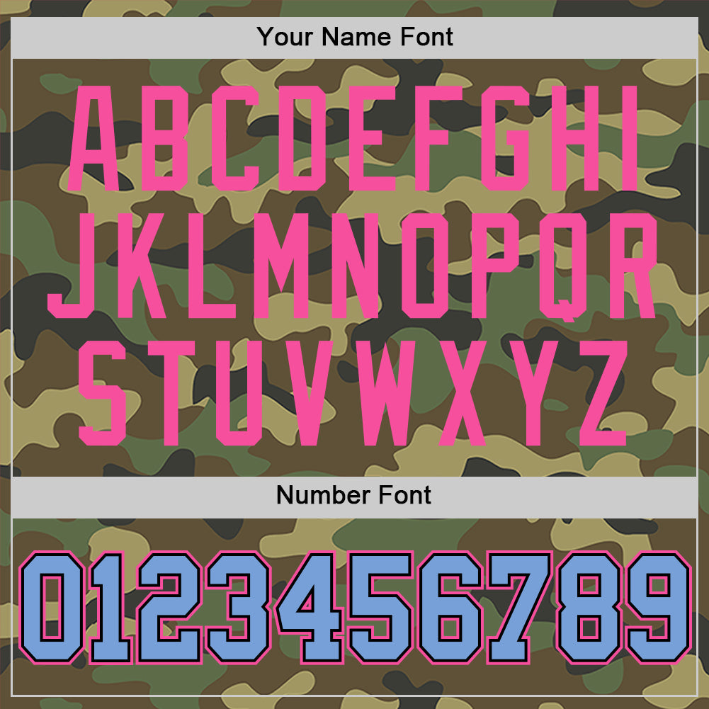 Custom Camo Light Blue Black-Pink Authentic Salute To Service Basketball Jersey - Sky-Custom