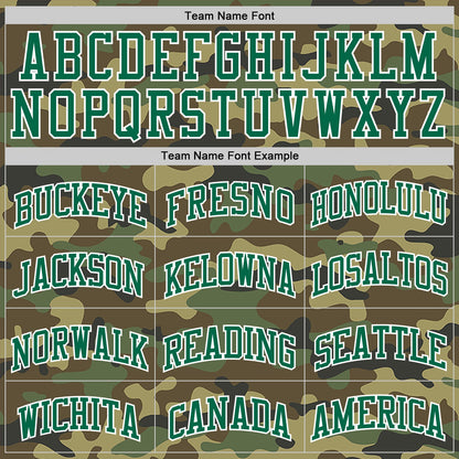 Custom Camo Kelly Green-White Authentic Salute To Service Basketball Jersey - Sky-Custom