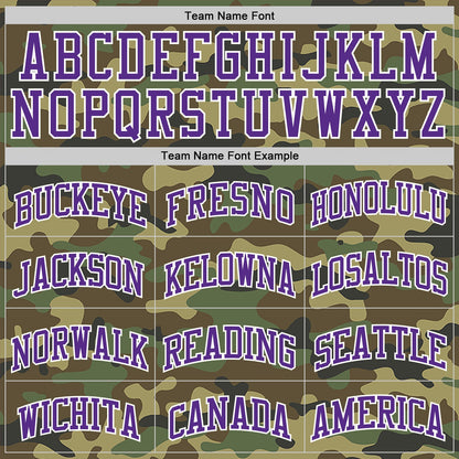 Custom Camo Purple-White Authentic Salute To Service Basketball Jersey - Sky-Custom