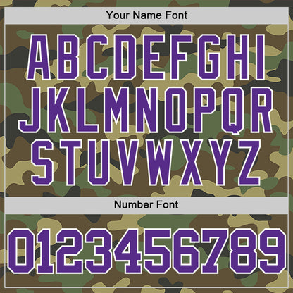 Custom Camo Purple-White Authentic Salute To Service Basketball Jersey - Sky-Custom