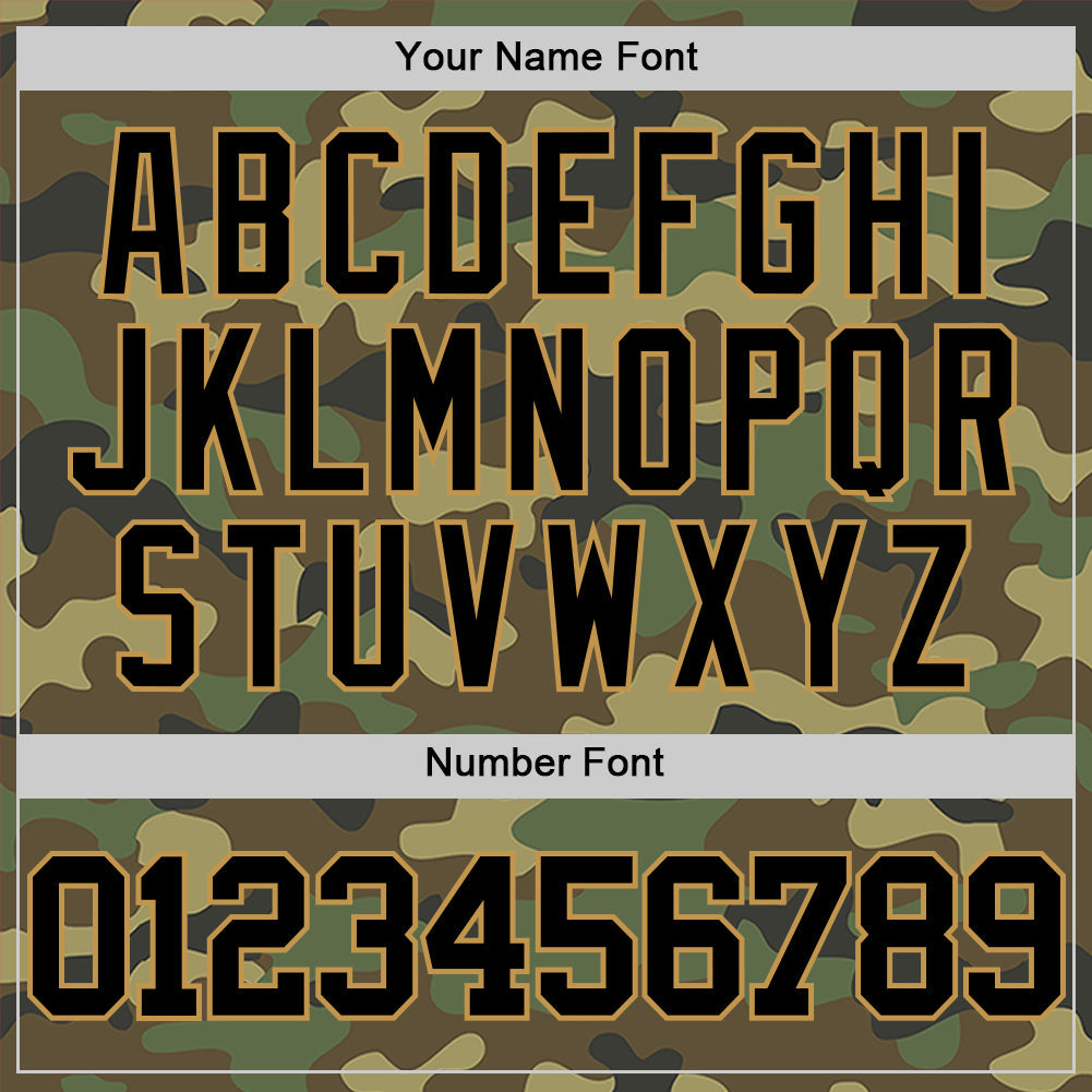 Custom Camo Black-Old Gold Authentic Salute To Service Basketball Jersey - Sky-Custom
