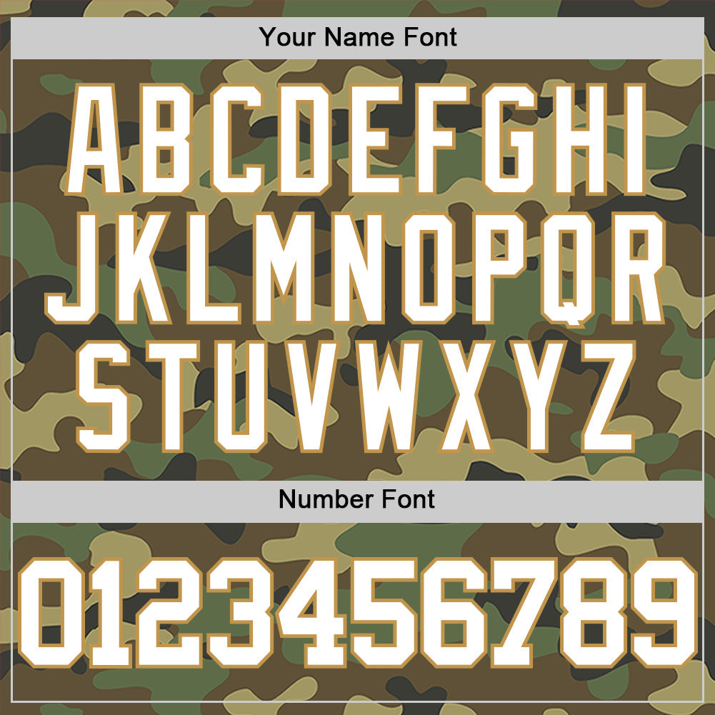 Custom Camo White-Old Gold Authentic Salute To Service Basketball Jersey - Sky-Custom