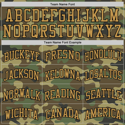 Custom Camo Old Gold-Black Authentic Salute To Service Basketball Jersey - Sky-Custom