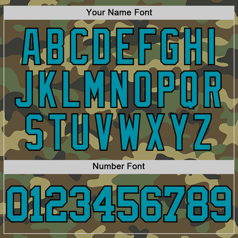 Custom Camo Teal-Black Authentic Salute To Service Basketball Jersey - Sky-Custom