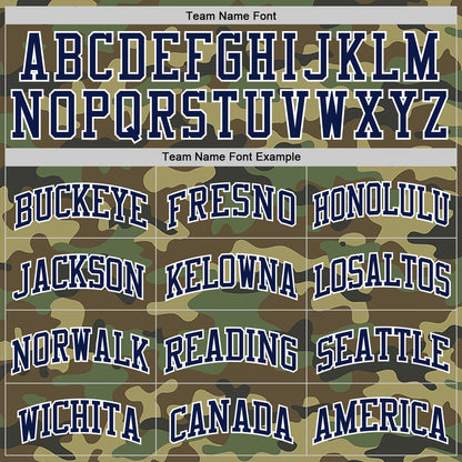 Custom Camo Navy-White Authentic Salute To Service Basketball Jersey - Sky-Custom