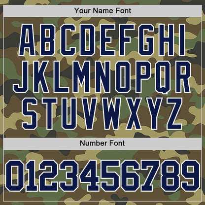 Custom Camo Navy-White Authentic Salute To Service Basketball Jersey - Sky-Custom