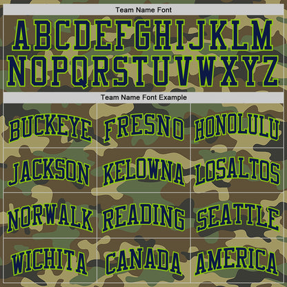 Custom Camo Navy-Neon Green Authentic Salute To Service Basketball Jersey - Sky-Custom