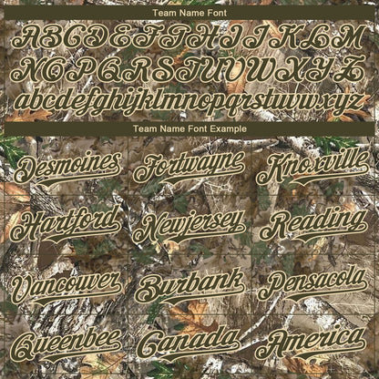 Custom Camo Olive-Cream 3D Woodland Camo Authentic Salute To Service Baseball Jersey - Sky-Custom