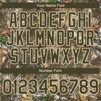 Custom Camo Olive-Cream 3D Woodland Camo Authentic Salute To Service Baseball Jersey - Sky-Custom