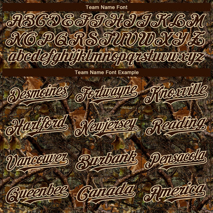 Custom Camo Brown-Cream 3D Woodland Camo Authentic Salute To Service Baseball Jersey - Sky-Custom