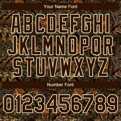 Custom Camo Brown-Cream 3D Woodland Camo Authentic Salute To Service Baseball Jersey - Sky-Custom