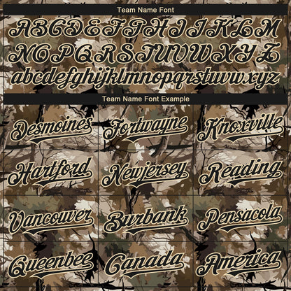 Custom Camo Black-Cream 3D Woodland Camo Authentic Salute To Service Baseball Jersey - Sky-Custom