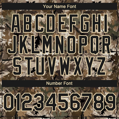 Custom Camo Black-Cream 3D Woodland Camo Authentic Salute To Service Baseball Jersey - Sky-Custom