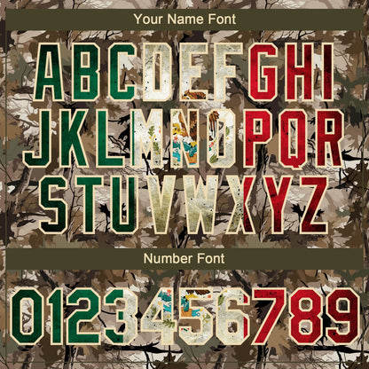 Custom Camo Vintage Mexican Flag-Cream 3D Woodland Camo Authentic Salute To Service Baseball Jersey - Sky-Custom
