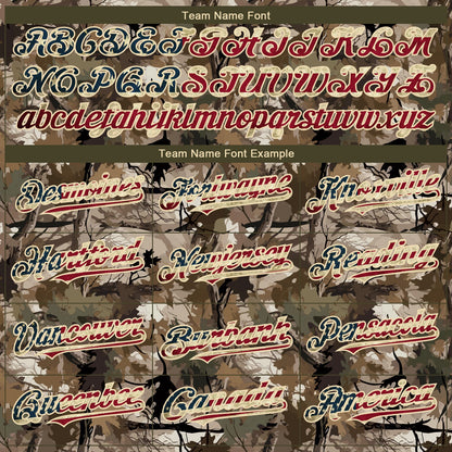 Custom Camo Vintage USA Flag-Cream 3D Woodland Camo Authentic Salute To Service Baseball Jersey - Sky-Custom