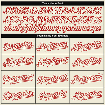 Custom Cream Cream-Red Authentic Baseball Jersey - Sky-Custom