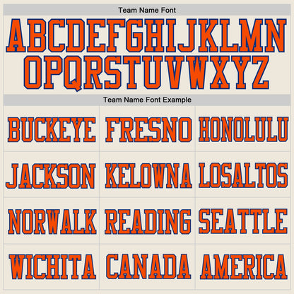 Custom Cream Orang-Royal Mesh Authentic Football Jersey - Sky-Custom