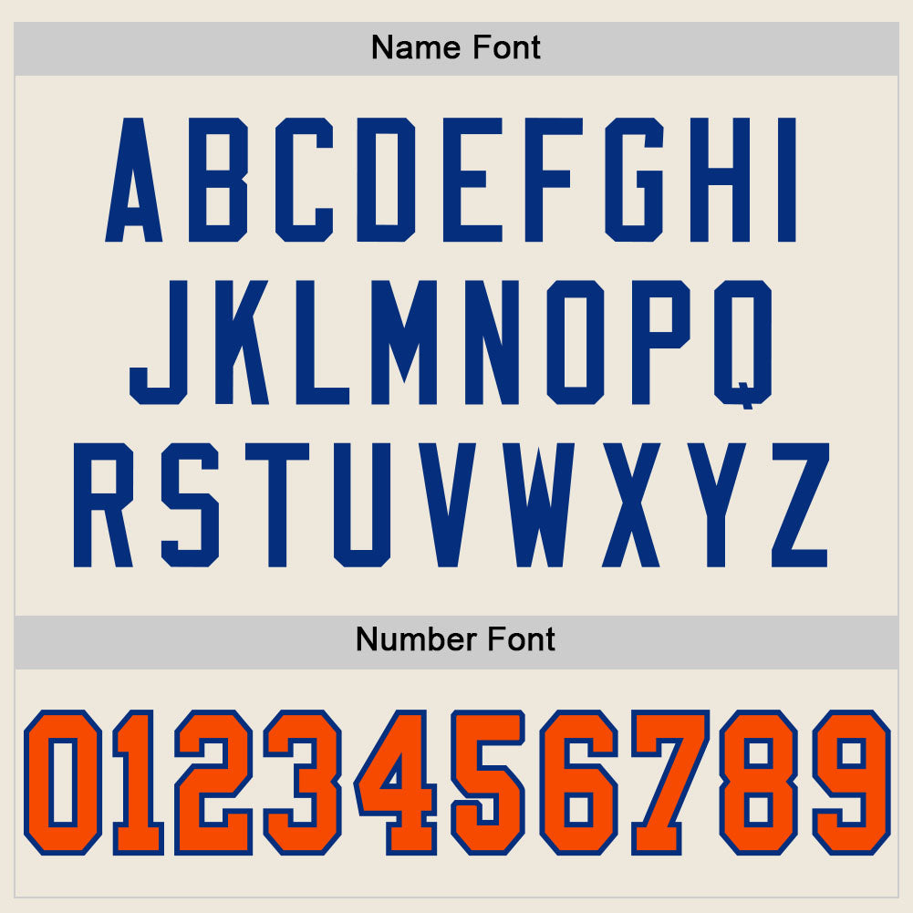 Custom Cream Orang-Royal Mesh Authentic Football Jersey - Sky-Custom