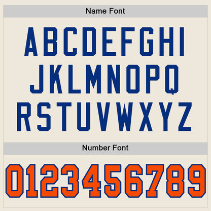 Custom Cream Orang-Royal Mesh Authentic Football Jersey - Sky-Custom