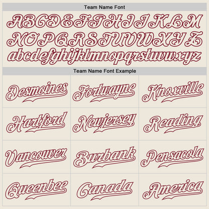 Custom Cream Cream-Crimson Authentic Baseball Jersey - Sky-Custom